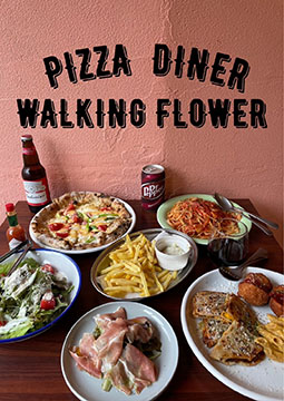 PIZZA DINER Walkig Flower